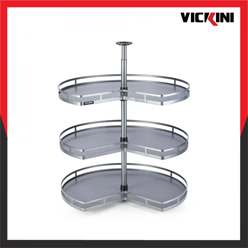 Giá kệ góc treo đồ 3 tầng xoay 360 độ VICKINI 18229