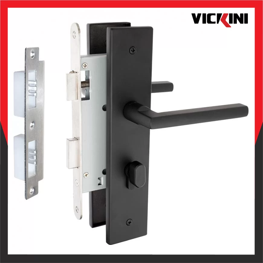 Khóa cửa nẹp lớn VICKINI 37911.101 – Đen mờ