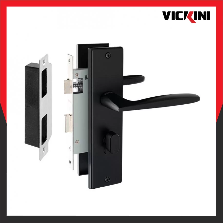 Khóa cửa nẹp VICKINI 32015.001 – Đen mờ