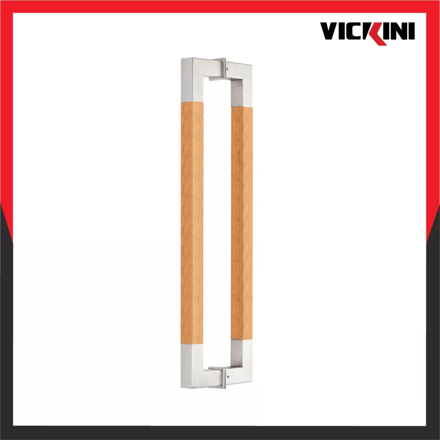 Tay cửa kính VICKINI 69154.600 – Inox mờ – gỗ
