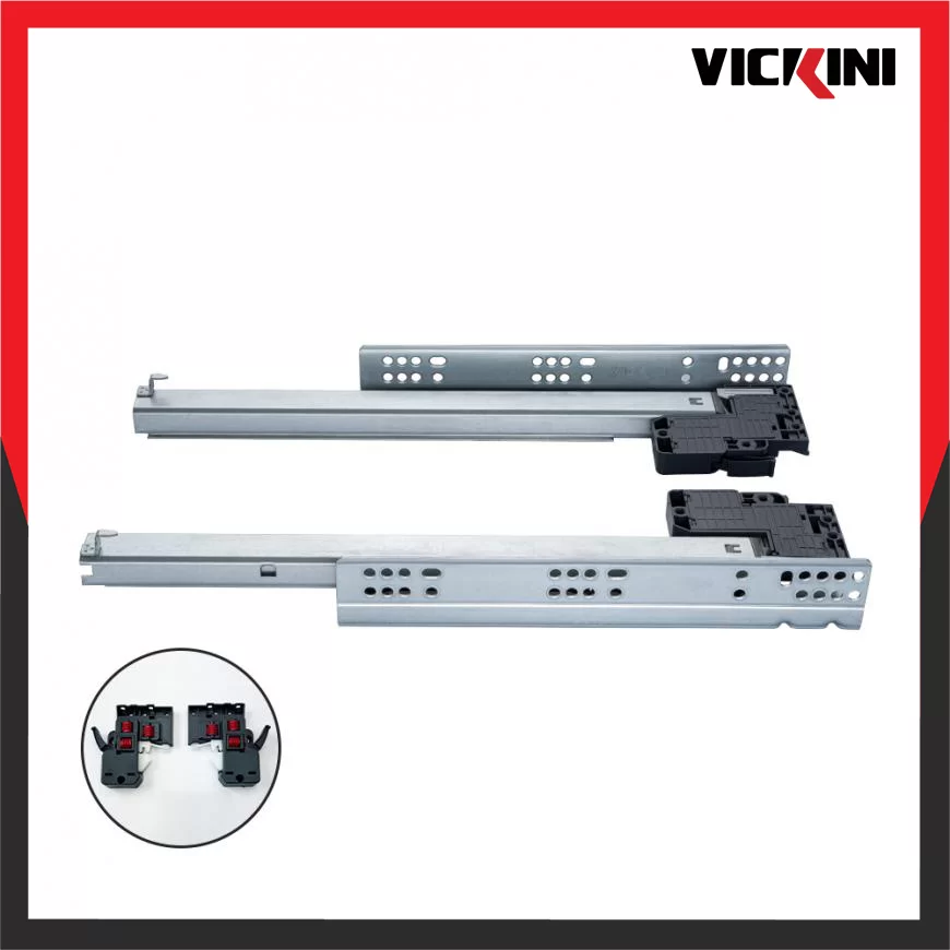 Thanh ray trượt 3 tầng giảm chấn VICKINI 02183