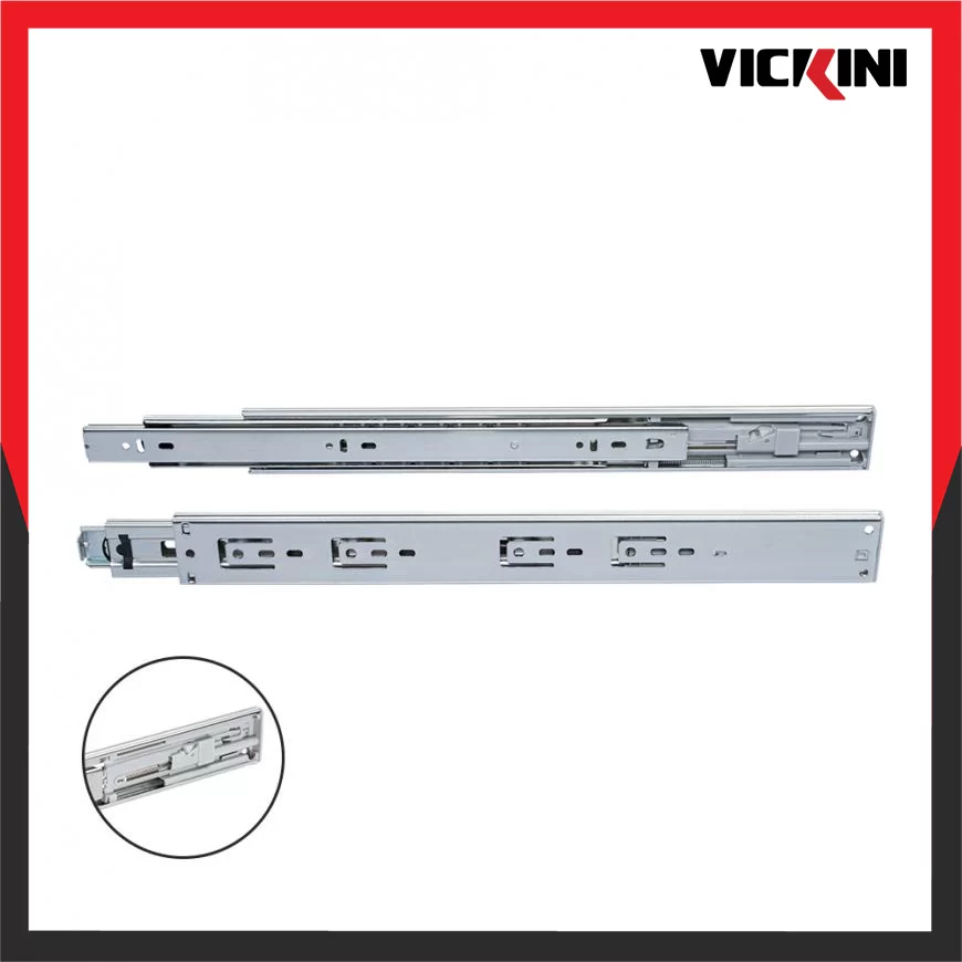 Thanh ray trượt 3 tầng giảm chấn VICKINI 02453