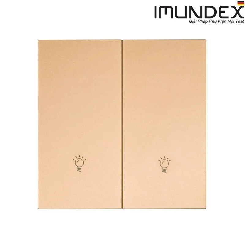 Công tắc zigbee loại nút nhấn, 2 phím, màu vàng Imundex 7012110