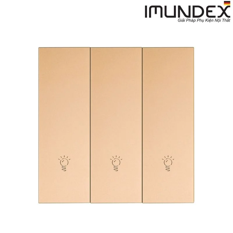 Công tắc zigbee loại nút nhấn, 3 phím, màu vàng Imundex 7012112