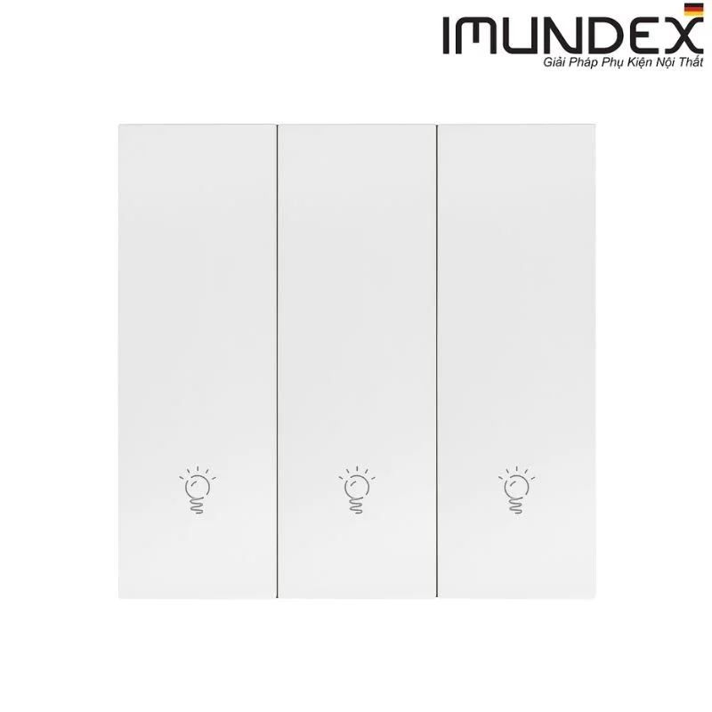 Công tắc zigbee loại nút nhấn, 3 phím, màu trắng Imundex 7012124