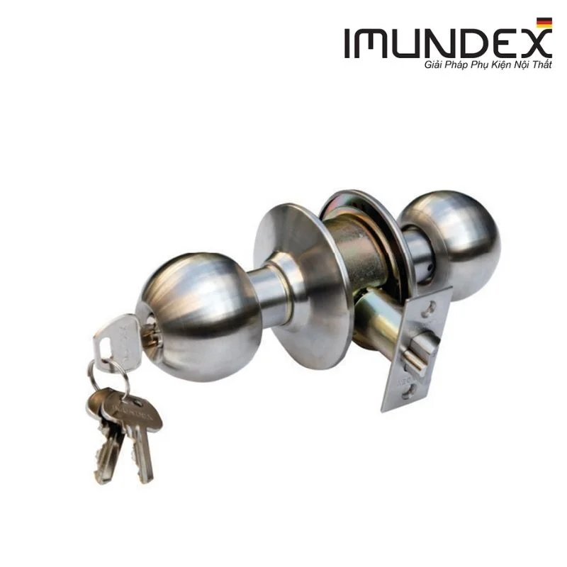 Tay nắm tròn 1 đầu bấm và 1 đầu chìa Imundex 704.13.165
