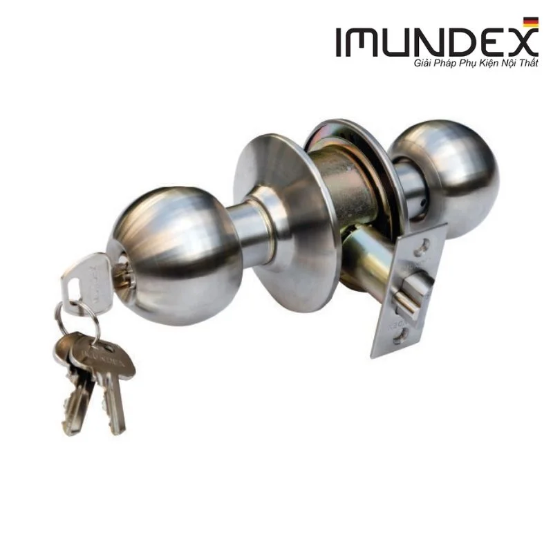 Tay nắm tròn 1 đầu bấm và 1 đầu chìa Imundex 704.13.175