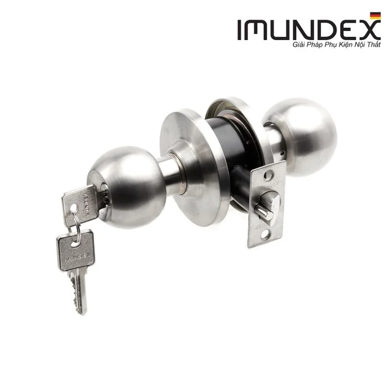 Tay nắm tròn 1 đầu bấm và 1 đầu chìa Imundex 704.13.176