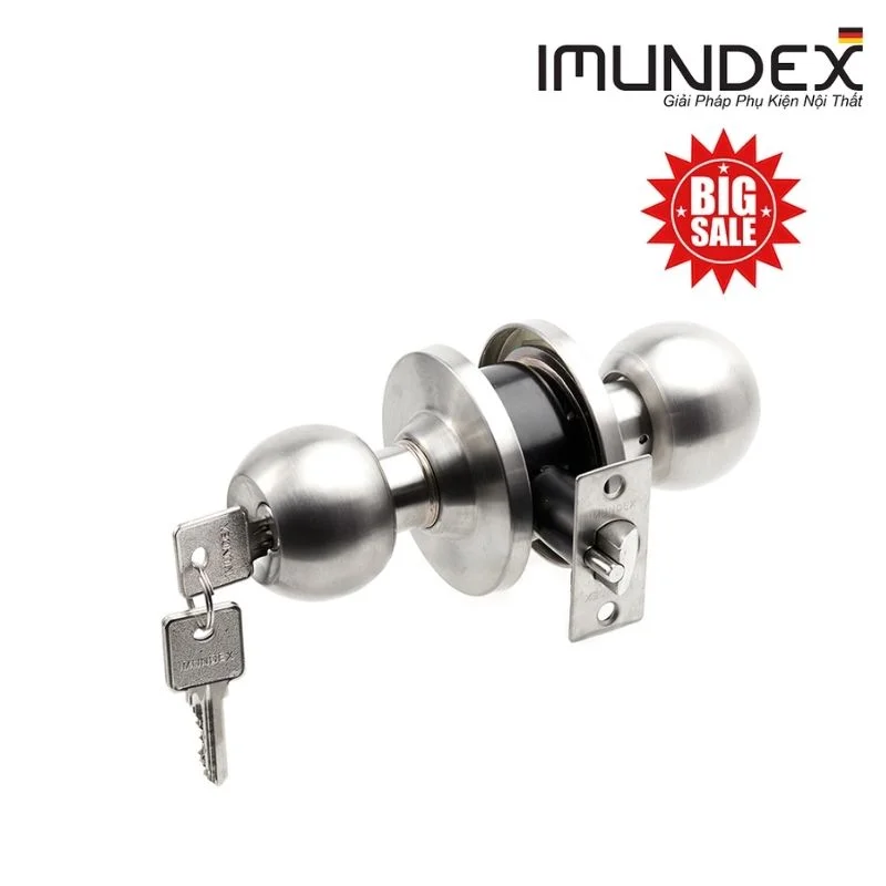 Tay nắm tròn 1 đầu bấm và 1 đầu chìa Imundex 704.13.476