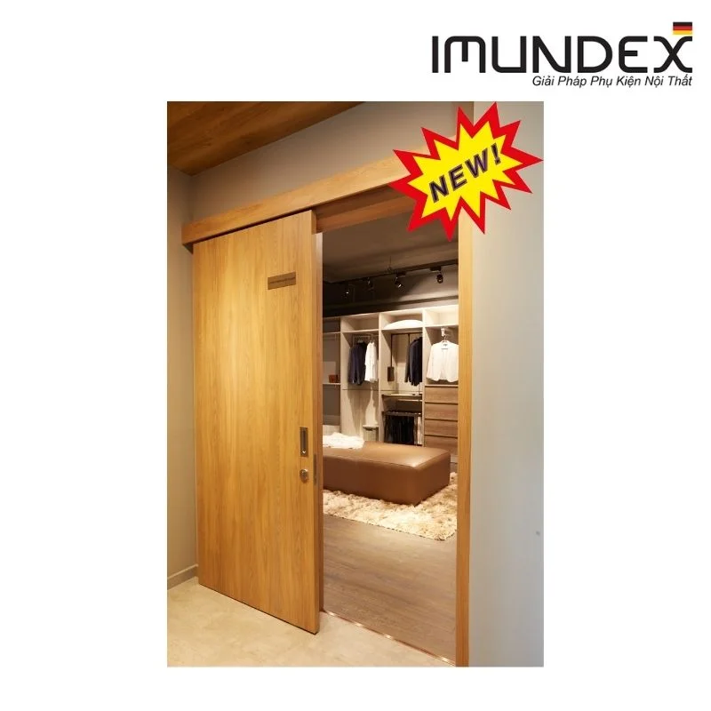 Bộ phụ kiện cửa trượt giảm chấn 2 chiều cho 1 cánh Imundex 710.80.161