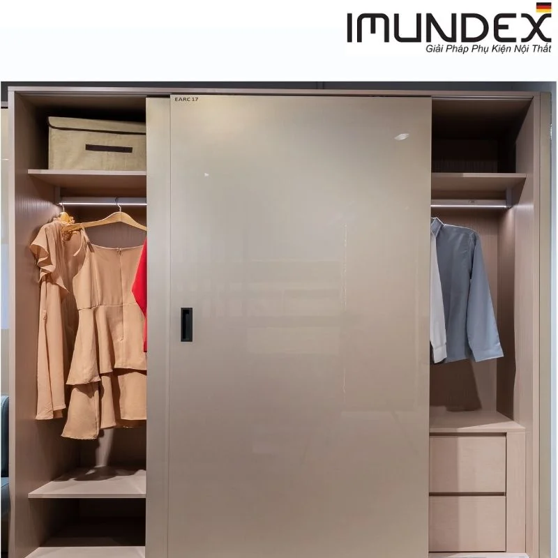 Bộ phụ kiện cửa trượt âm (lọt lòng) 2 cánh Imundex 7302820