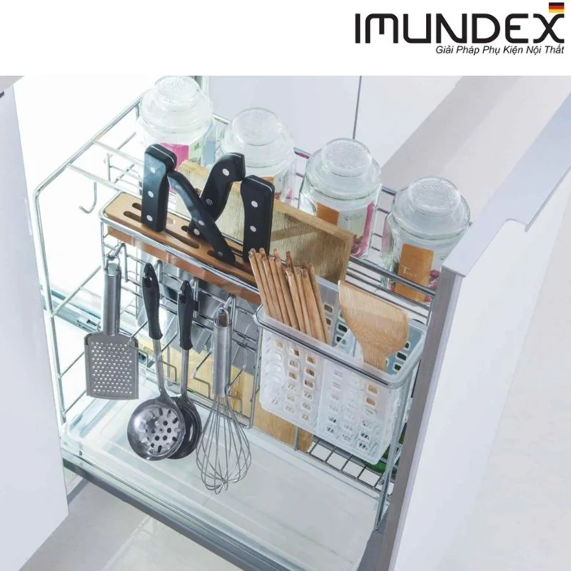 Kệ gia vị đa năng với ray âm giảm chấn Imundex 7809103