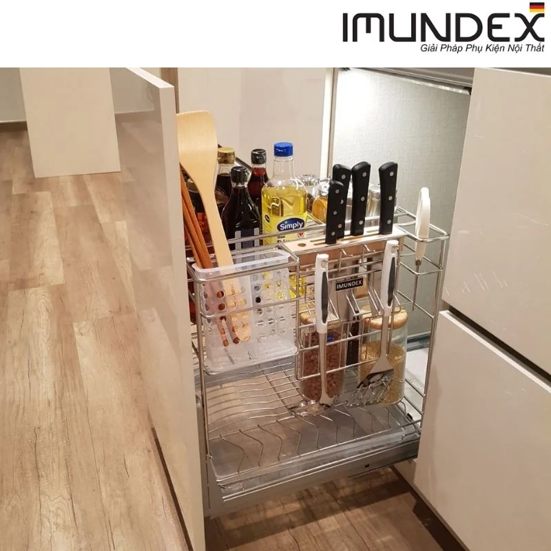 Kệ gia vị đa năng với ray âm giảm chấn Imundex 7809104
