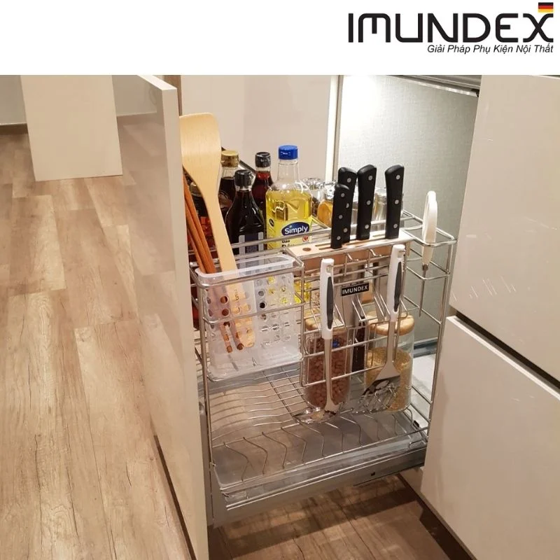 Kệ gia vị đa năng với ray âm giảm chấn Imundex 7809135