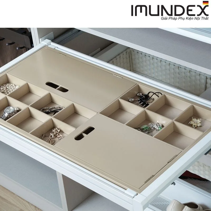 Khay nữ trang, có ray giảm chấn Imundex 7904002