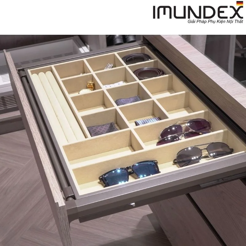 Khay nữ trang, có ray giảm chấn Imundex 7904101