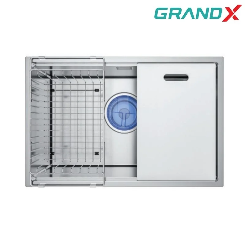 Chậu rửa chén 1 hộc inox 304 GrandX GX7046S Smooth