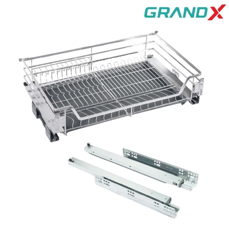 Giá chén bát 600mm Inox 304 nan dẹt GrandX XD.60S
