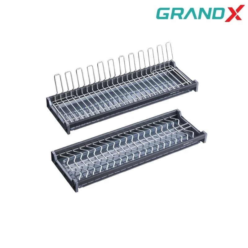 Giá chén bát cố định 800mm Inox 304 nan Oval GrandX XF.80M