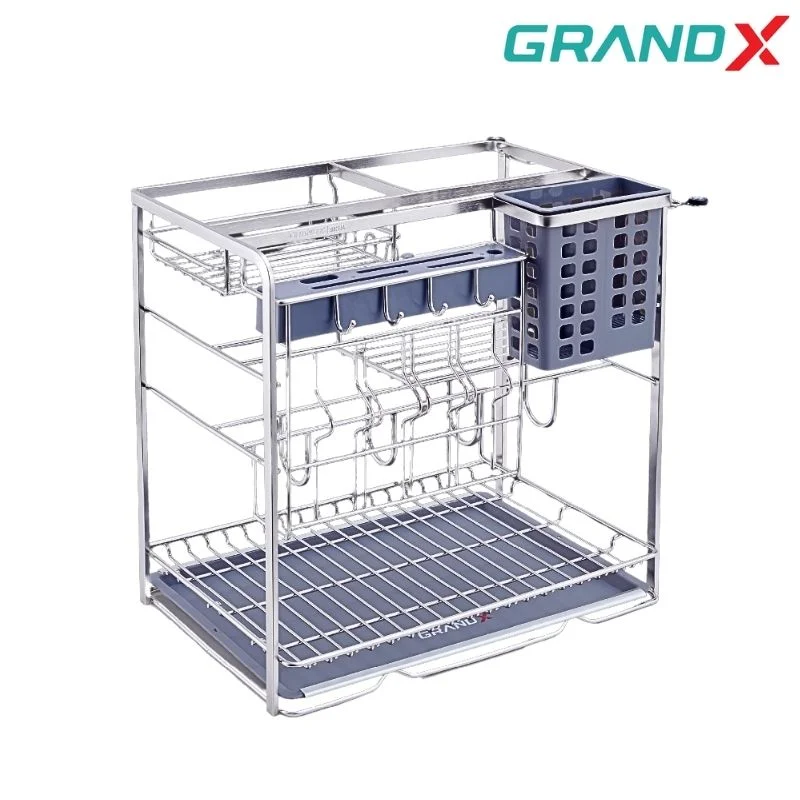 Giá dao thớt gia vị 250mm Inox 304 nan dẹt GrandX XK.25S