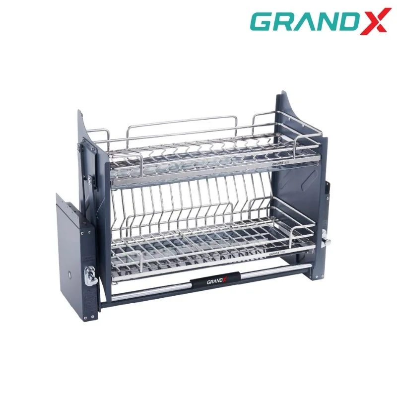 Giá bát nâng hạ 700mm Inox 304 nan Oval GrandX XL.70M