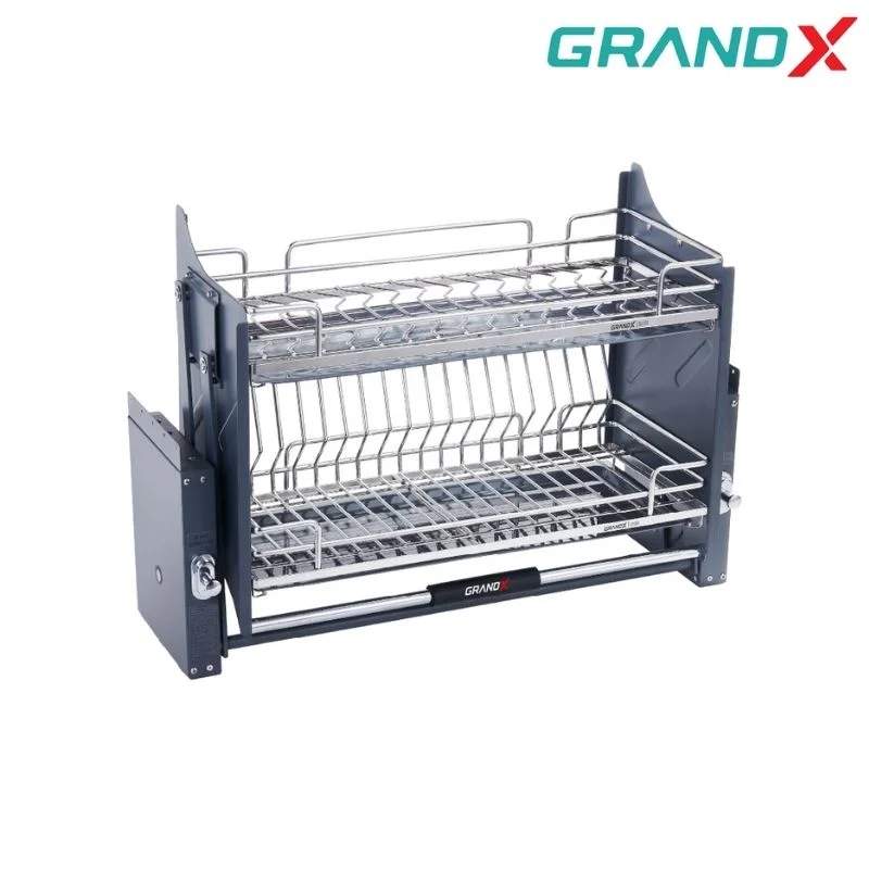 Giá bát nâng hạ 800mm Inox 304 nan Oval GrandX XL.80M