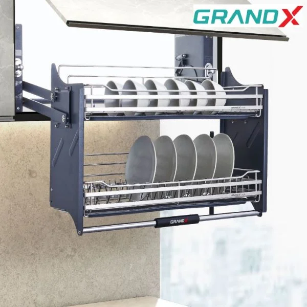 Giá bát nâng hạ 800mm Inox 304 nan dẹt GrandX XL.80S