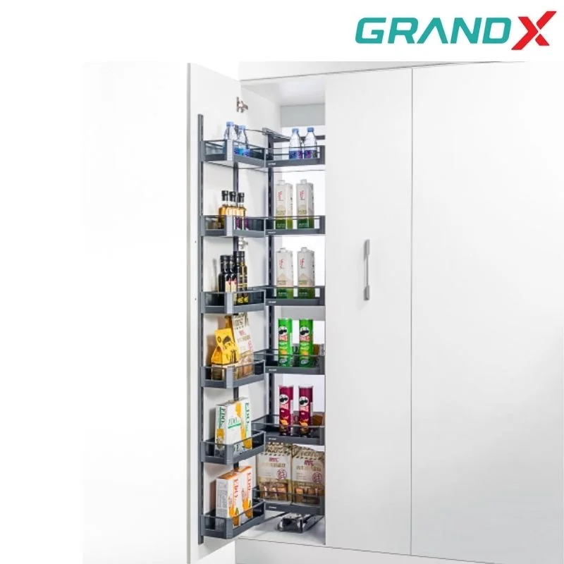 Tủ đồ khô 6 tầng 450mm kính GrandX XPR.450G cánh mở