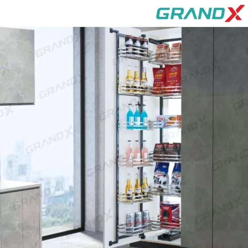Tủ đồ khô 6 tầng 600mm Inox 304 nan dẹt GrandX XPR.600S cánh mở
