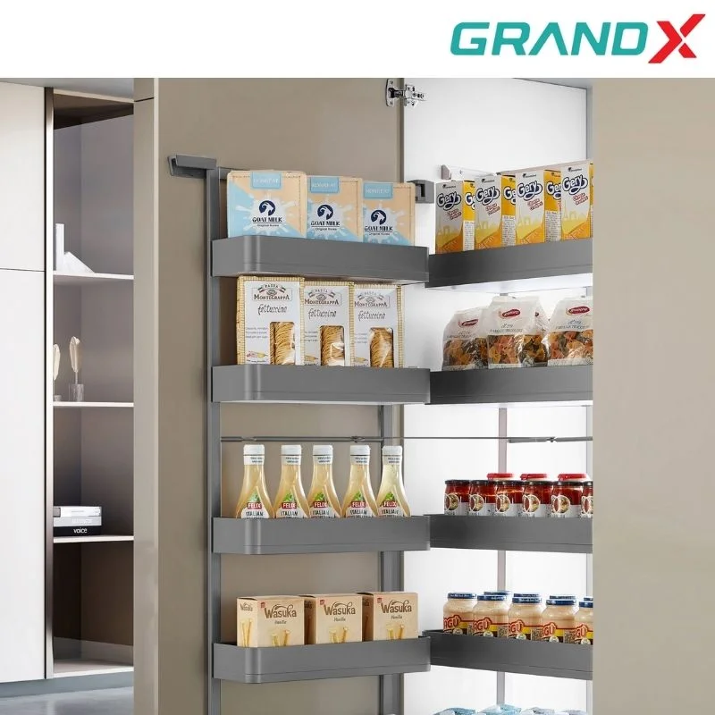 Tủ đồ khô 6 tầng 600mm Titanium GrandX XPR.600T cánh mở