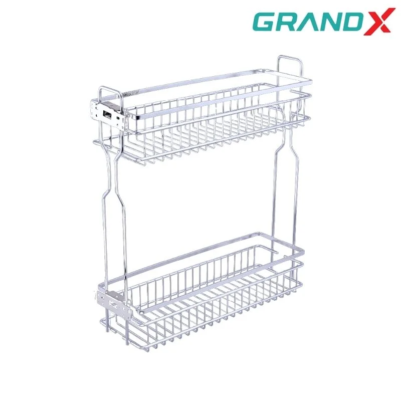 Giá gia vị 150mm Inox 304 nan dẹt GrandX XS.15S