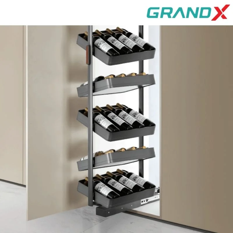 Tủ rượu vang 8 tầng 600mm GrandX XW.600T