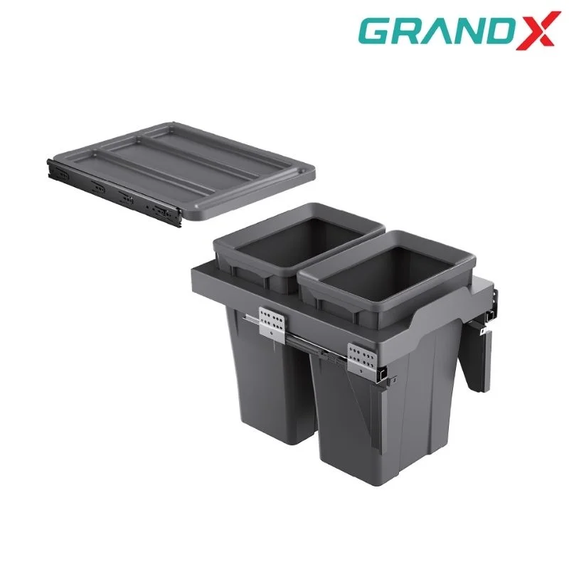Thùng rác đôi 300mm cánh kéo âm tủ GrandXXW.D30