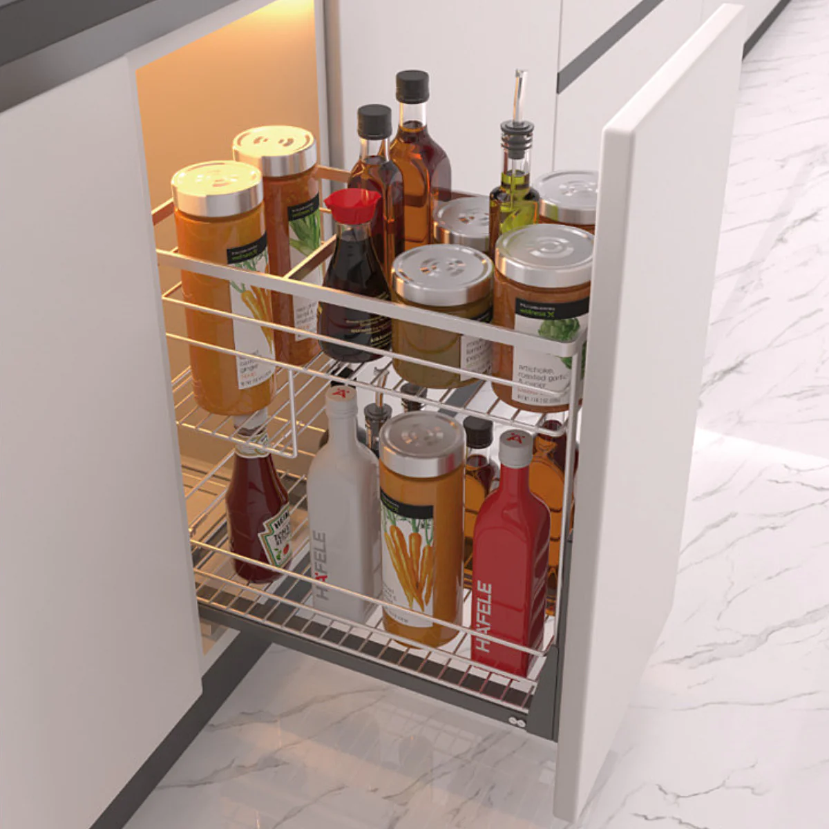 Kệ gia vị Hafele 350mm Inox 304 549.20.039