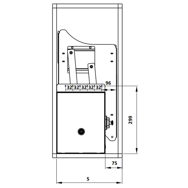 Giá bát nâng hạ Hafele Inox 304 dạng lưới tròn 700mm 504.76.010