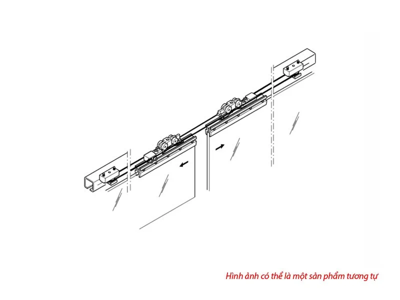 Bộ phụ kiện đồng bộ cho cửa trượt 2 cánh CLASSIC L Hafele 941.02.005