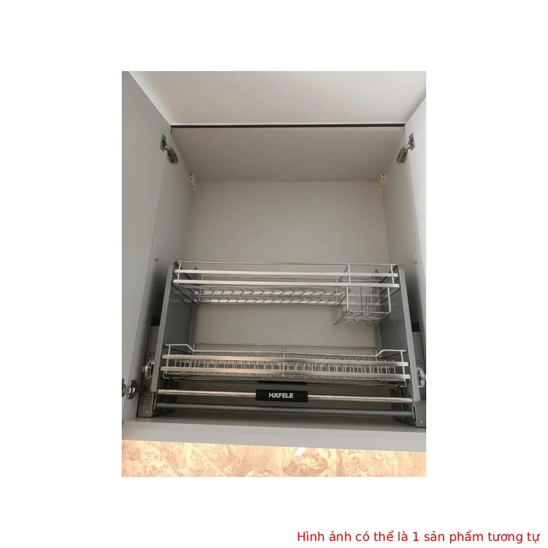 Giá bát nâng hạ Hafele Inox 304 kèm ống đựng đũa 800mm 504.76.142