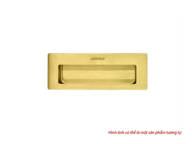 DIY Tay nắm âm 115x42mm – Màu đồng bóng PVD Hafele 489.72.140