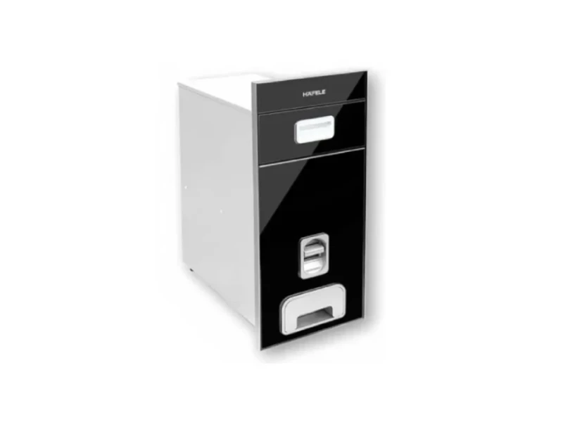 Thùng gạo Hafele 300mm mặt gương đen 549.32.991