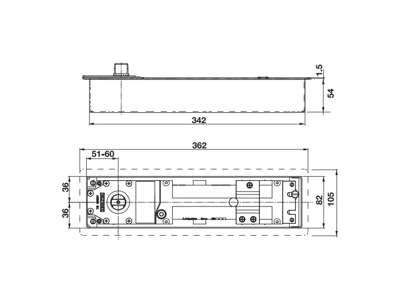 Bản lề sàn GEZE TS 550NV 300kg 932.10.061