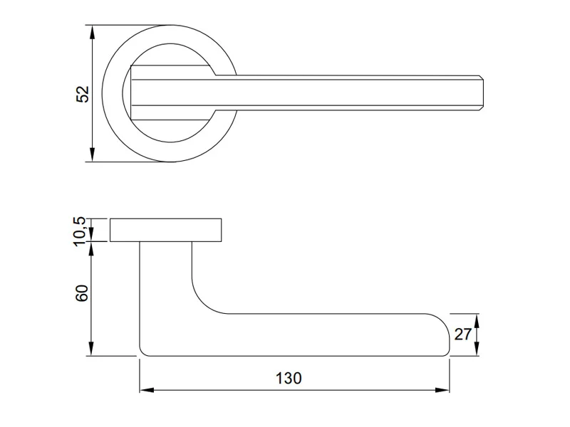 Tay nắm gạt BLADE Häfele màu đen 901.79.872