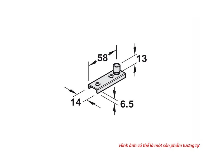 Dẫn hướng có bánh xe 10 mm Hafele 940.42.032