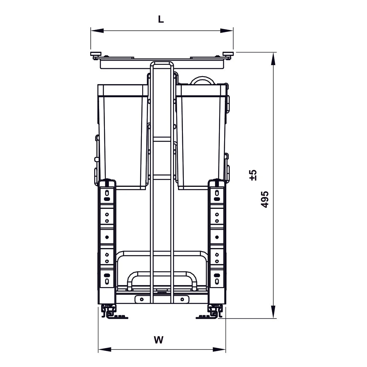 Giá dao thớt Hafele 300mm Inox 304 547.11.003