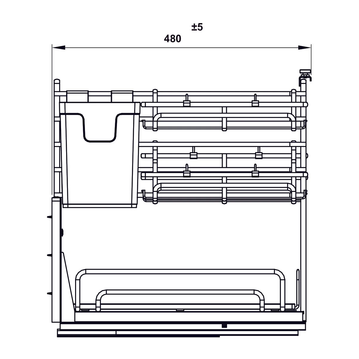 Giá dao thớt Hafele 300mm Inox 304 547.11.003