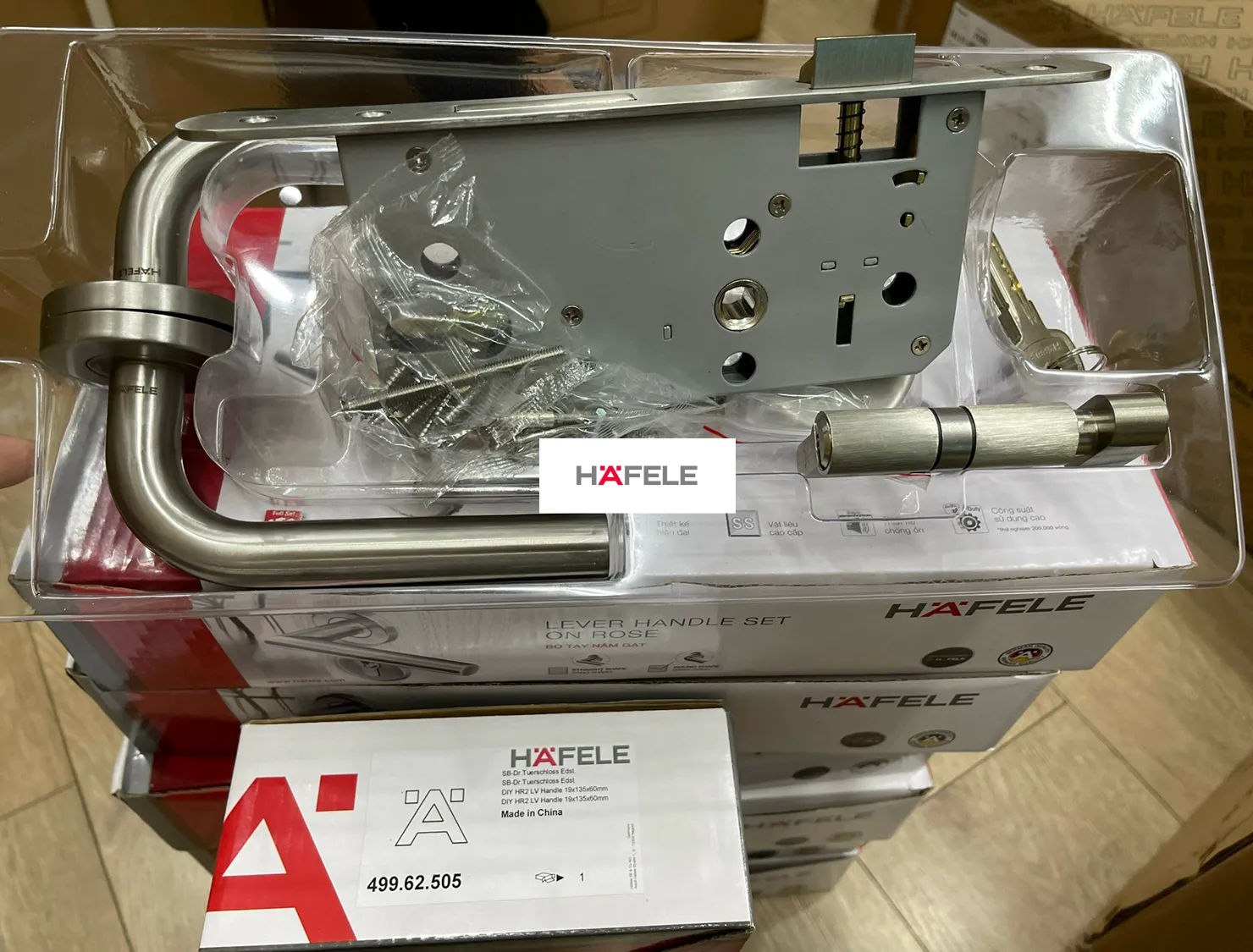 Bộ tay nắm gạt cửa đi DIY Hafele 499.62.505