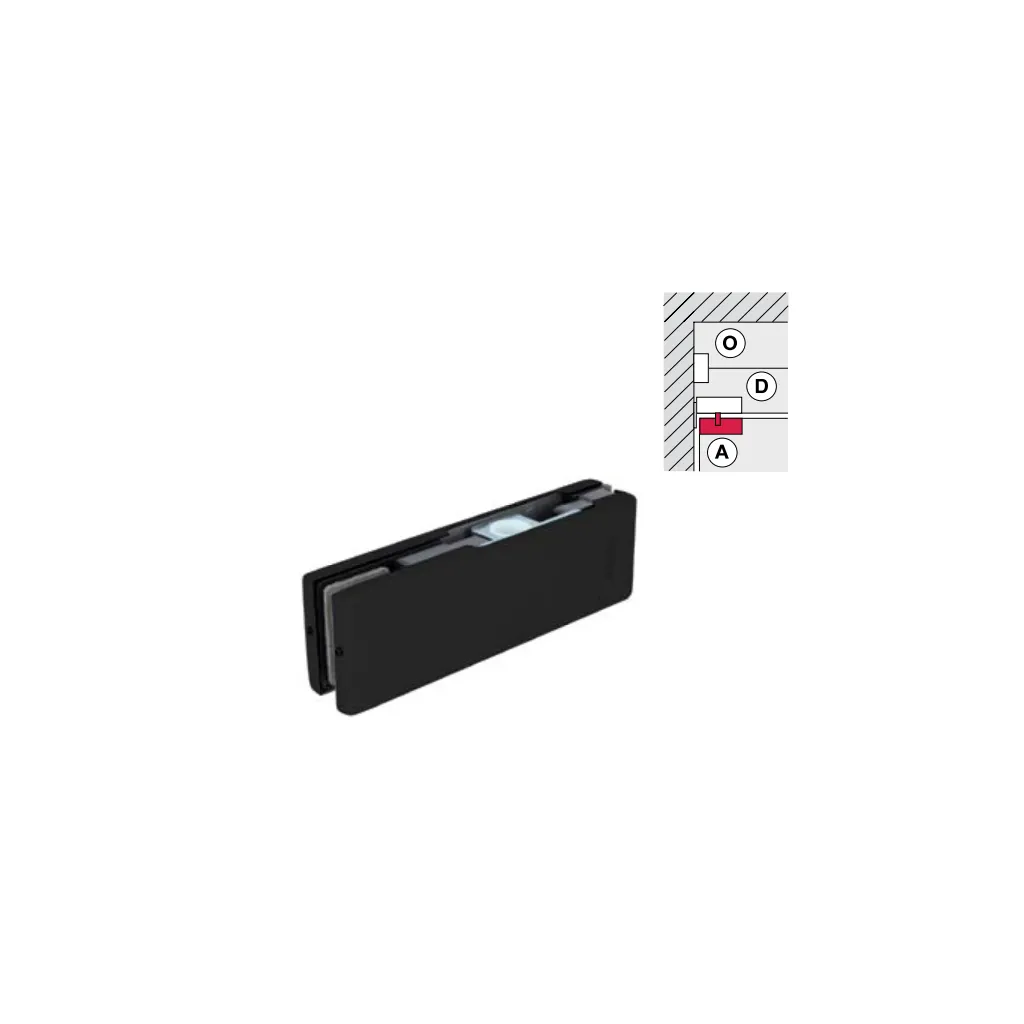 Kẹp kính trên Häfele màu đen mờ 120kg 981.00.658