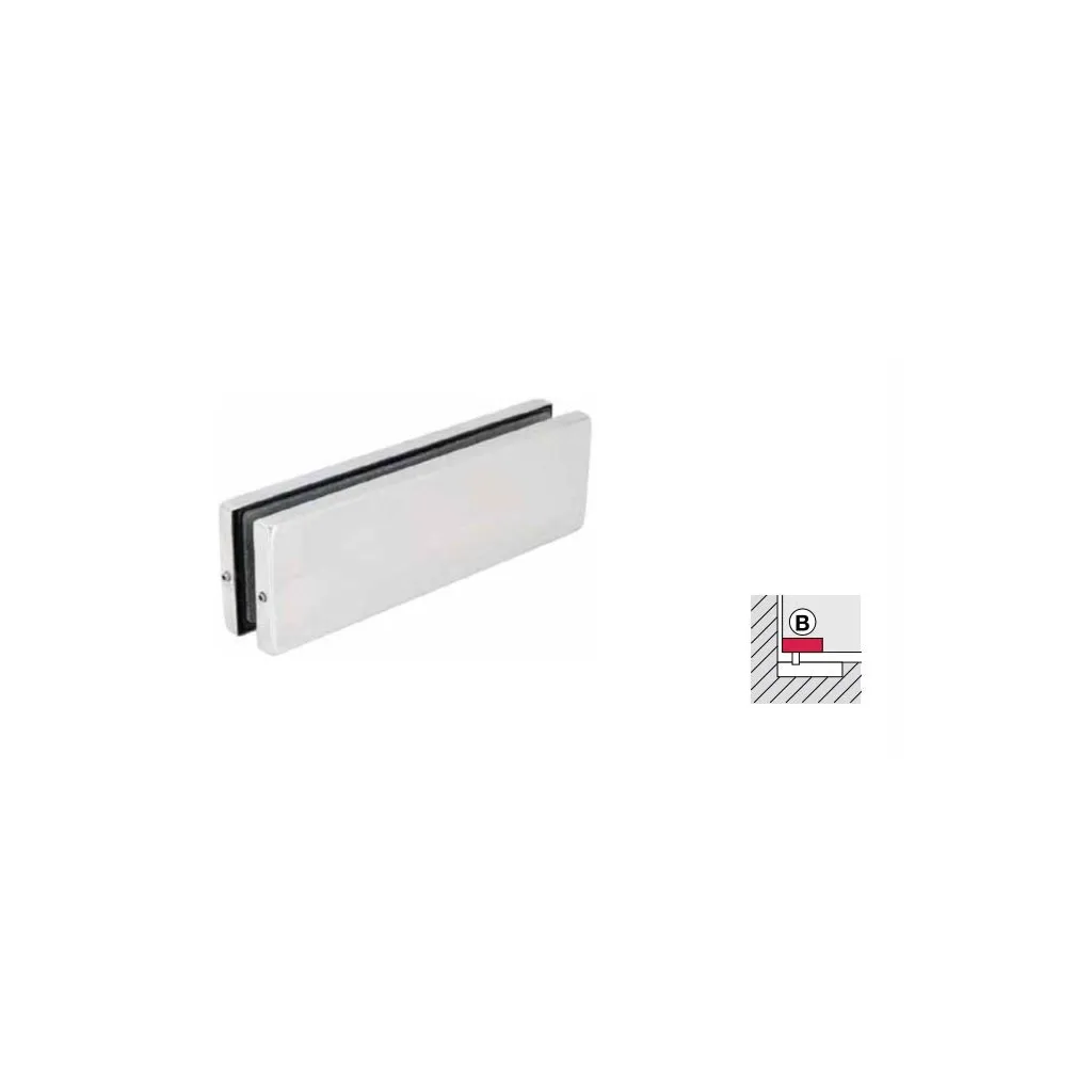 Kẹp kính dưới Häfele inox bóng 981.00.654
