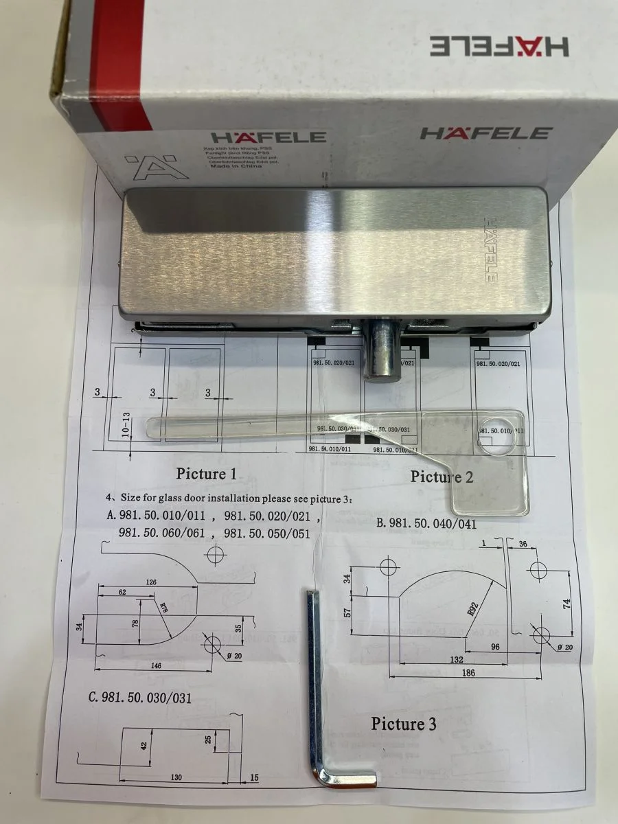 Kẹp đỉnh Hafele inox mờ 981.00.650