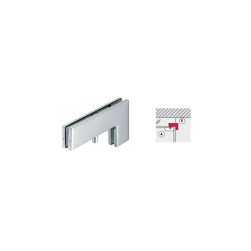 Kẹp kính L màu inox mờ DIY 489.81.040