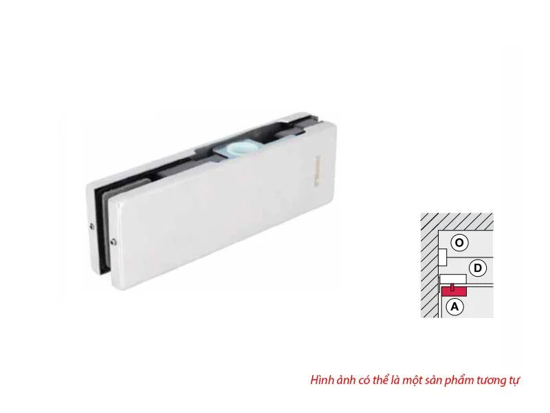 Kẹp kính trên Häfele inox bóng 120kg 981.50.657